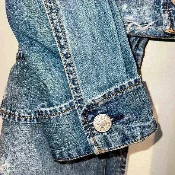 DIESEL Denim Jacket Removable Pockets - Picture 5 of 9